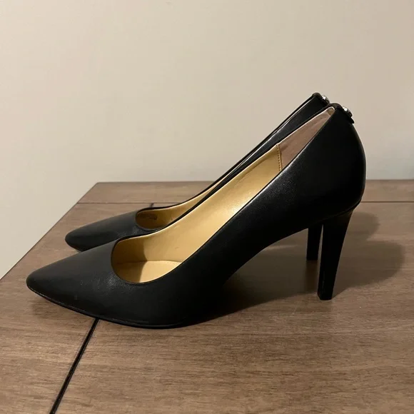 Michael Kors Black Leather Stiletto Heels - Picture 3 of 6